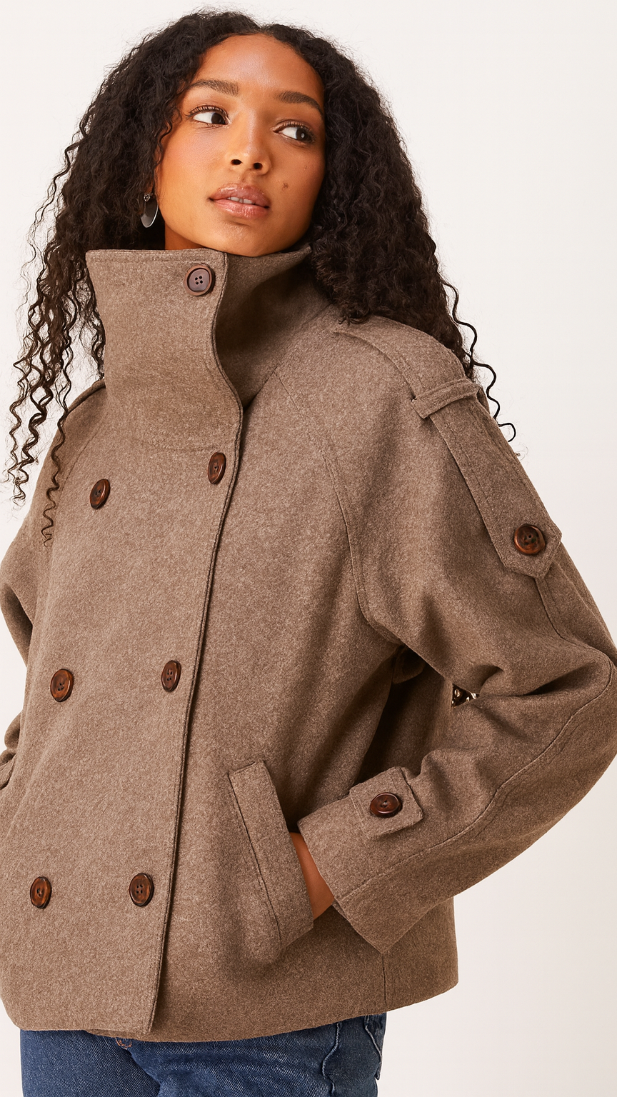 Cropped Trench Coat