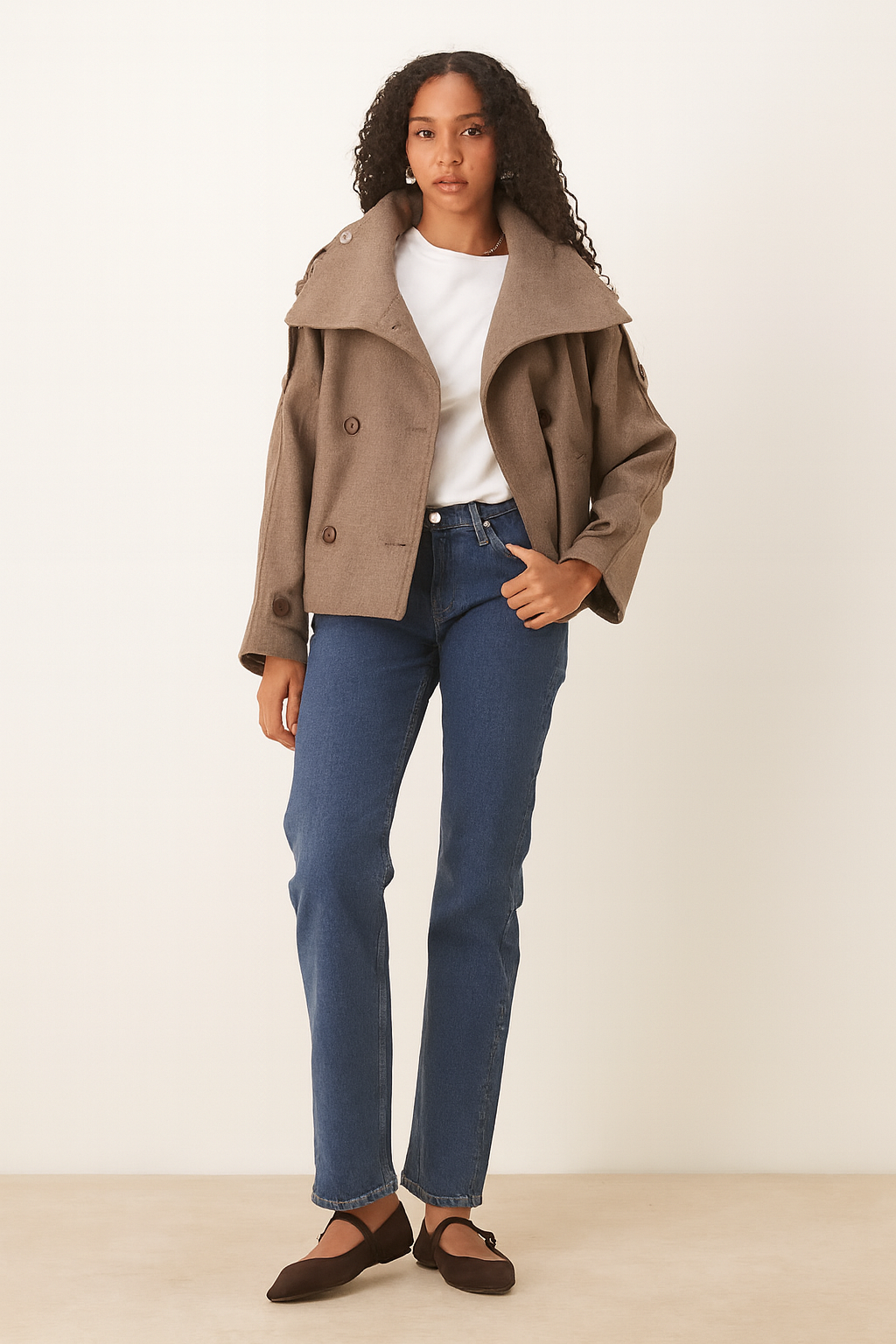 Cropped Trench Coat